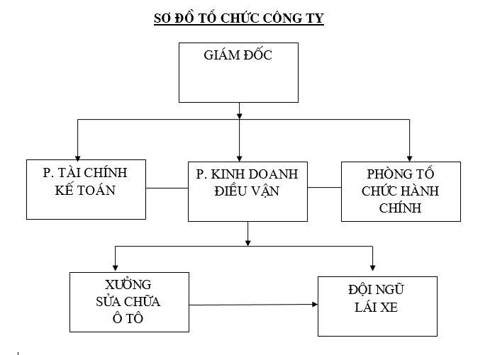 Sơ đồ tổ chức công ty TNHH vận tải Hương An Phát